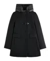 Fay Toggle Coat In Wool Cloth In Black