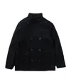 Fay Double-breasted Coat In Black