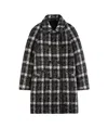 Fay Double-breasted Coat In Black