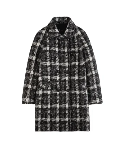 Fay Double-breasted Coat In Black