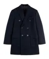 Fay Double-breasted Coat In Blue
