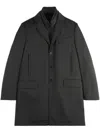 Fay Detachable-gilet Single-breasted Coat In Black
