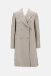 Fay Double-breasted Clasp Coat In Gray