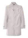 Fay Double-breasted Coat With Classic Collar In Gray