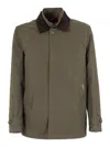 Fay Double-breasted Cotton-blend Blazer With Structured Silhouette In Brown
