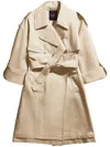 Fay Double-breasted Cotton Trench Coat In Nude