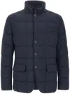 Fay Double-breasted Down Jacket Clothing In Blue