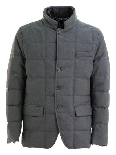 Fay Double-breasted Down Jacket Clothing In Gold