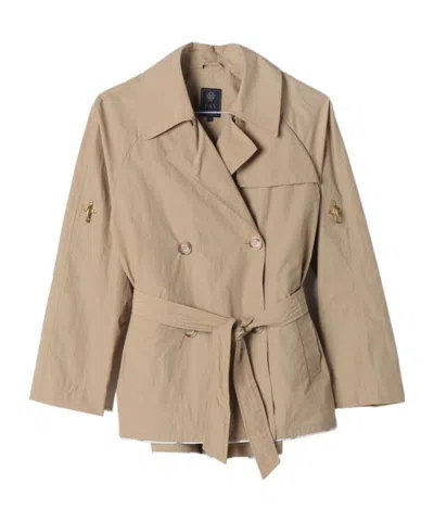 Fay Double-breasted Jacket In Nude
