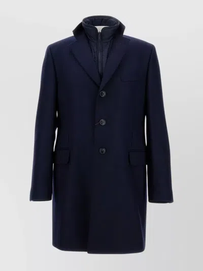 FAY DOUBLE BREASTED LONG COAT WITH FLAP POCKETS
