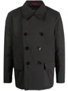 Fay Peak-lapel Double-breasted Jacket In Black