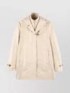 Fay Double-breasted Poplin Coat With Pockets