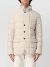 Fay Double Breasted Short Coat Pockets In White