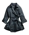 Fay Double-breasted Short Windbreaker In Black