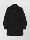 Fay Double-breasted Stand-up Collar Padded Coat In Black