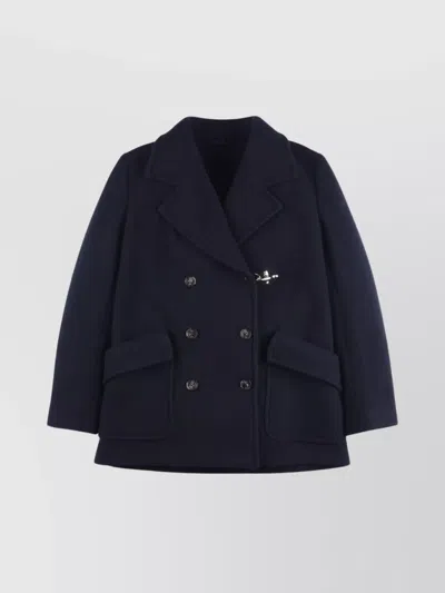 FAY DOUBLE-BREASTED WOOL PACOAT WITH BELT