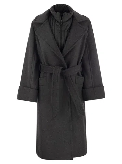 Fay Double Coat In Anthracite