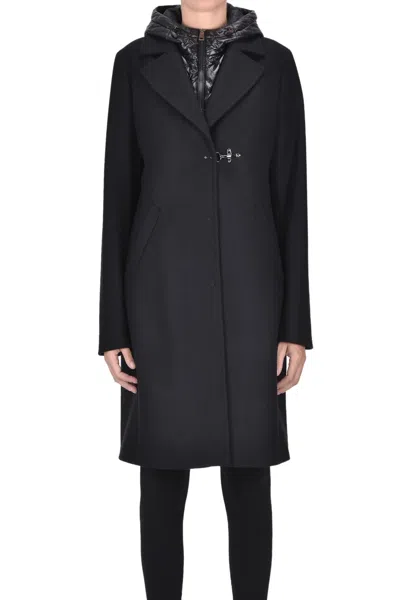 Fay Double Coat In Black