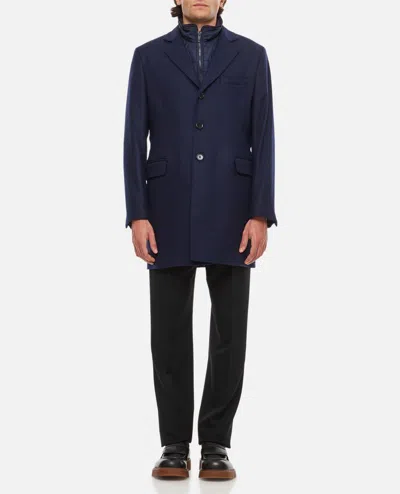 Fay Double Coat In Blue