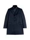 Fay Tailored Inner Down Jacket Three-button Coat In Blue