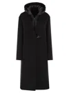 Fay Women Double Front Coat In Wool And Cashmere In Black