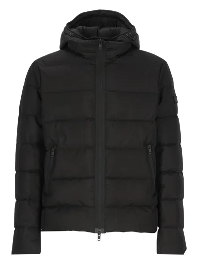 Fay Down Jacket With Hood In Black