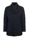 Fay Double Front Down Jacket In Blue
