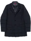 Fay Double-front Down Jacket In Blue