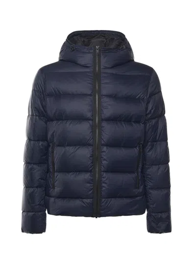 FAY DOUBLE-FRONT DOWN JACKET IN CALENDERED POPLIN