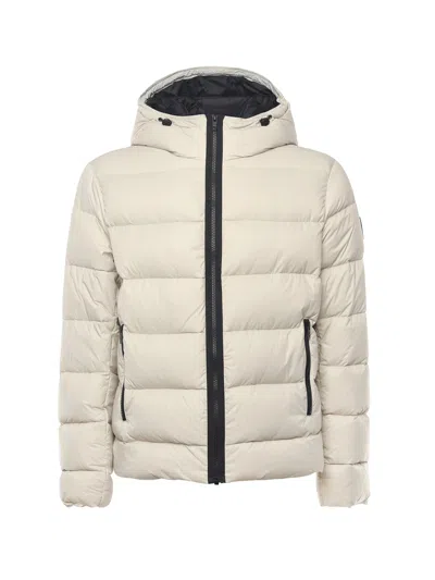 FAY DOUBLE-FRONT DOWN JACKET IN CALENDERED POPLIN