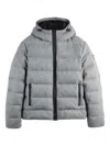 Fay Double-front Hooded Padded Jacket In Gray