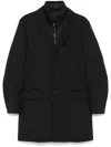 Fay Double-breasted Stand-up Collar Padded Coat In Schwarz