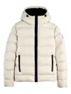 Fay Double-front Down Jacket In Calendered Poplin In White