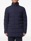 Fay Double-front Quilted Puffer Jacket In Blue
