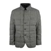 Fay Double Front Short Down Jacket In Wool In Gray
