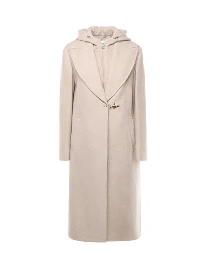 FAY DOUBLE-FRONT WOOL JERSEY COAT