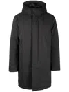 Fay Double Morning Raincoat In Black