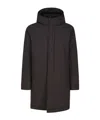 Fay Double Morning Raincoat In Black