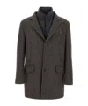 Fay Double Wool Driving Coat In Black