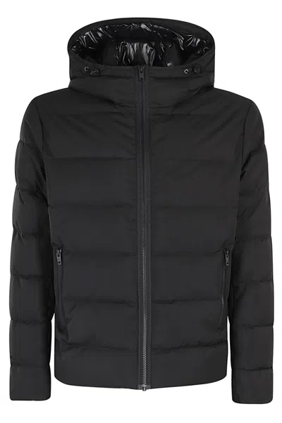 Fay Double Zip Jacket In Black