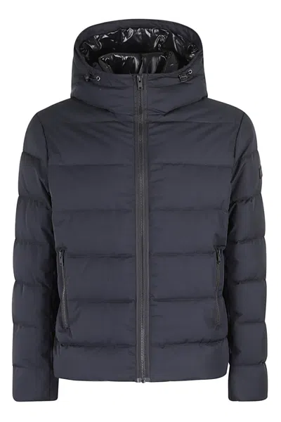 Fay Double Zip Jacket In Blue
