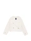 Fay Double-breasted Hook-fastening Jacket In White