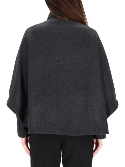Fay Double-face Wool Cape In Gray