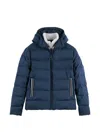Fay Double-front Down Jacket In Blue