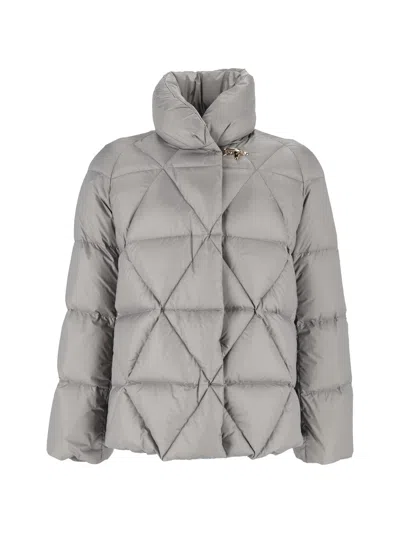 Fay Argyle Gancio Jacket In Gray