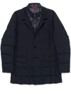 Fay Double-front Down Jacket In Blue