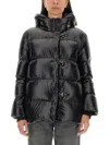 Fay A-line Caban Down Jacket In Black