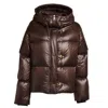 Fay Down Jacket With Wrap-around Hood And Iconic Hook Closure In Brown