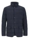 Fay Double-breasted Down Jacket Clothing In Blue