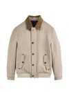 Fay Driving Bomber Jacket In Brown